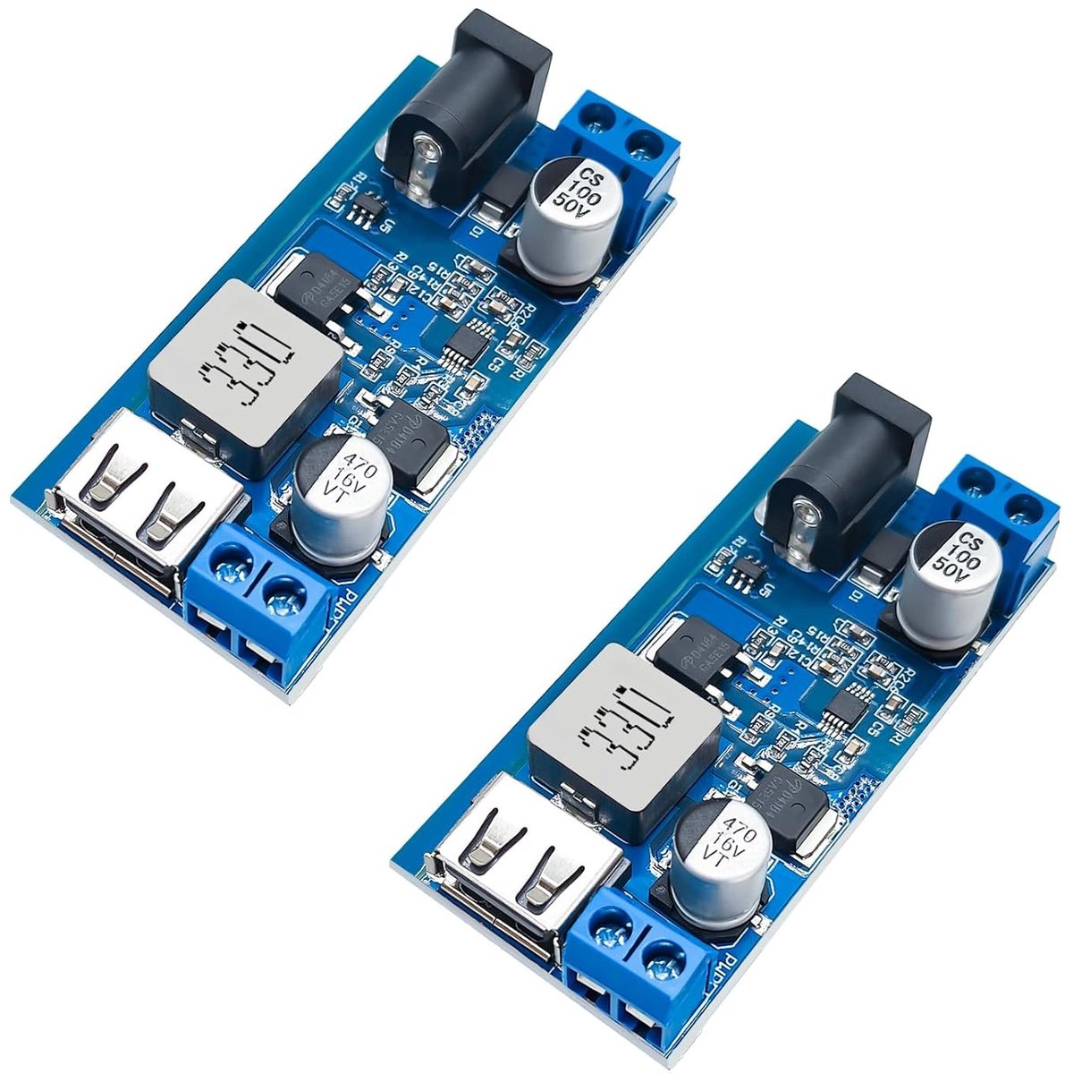 DC-DC Step Down Converter 24V/12V naar 5V 5A - Buck Converter Module - Stabiele 5V Uitgang - Ideaal voor Snelladen - ShopVlot