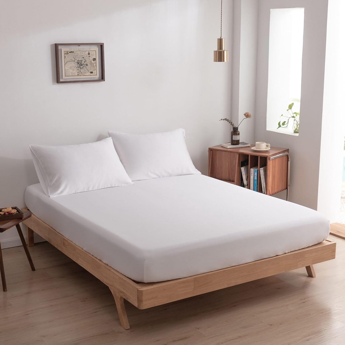 Fitted sheet 200x220 - 100% organisch bamboe - zijdezacht - ademend comfort - ShopVlot