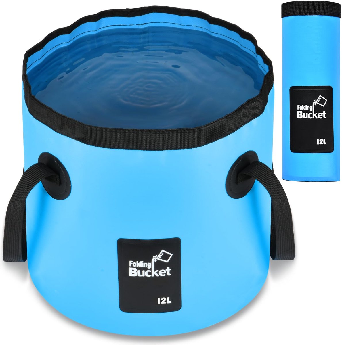 Vouwemmer 12L - opvouwbare opbergcontainer - lichtgewicht - ideaal voor camping - ShopVlot