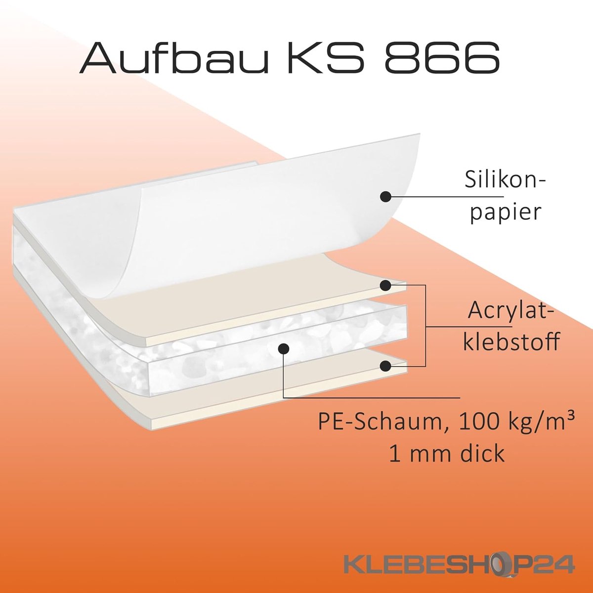 Dubbelzijdige tape 50 mm x 5 m - sterke hechting - voor ruwe oppervlakken - ideaal voor spiegels - ShopVlot