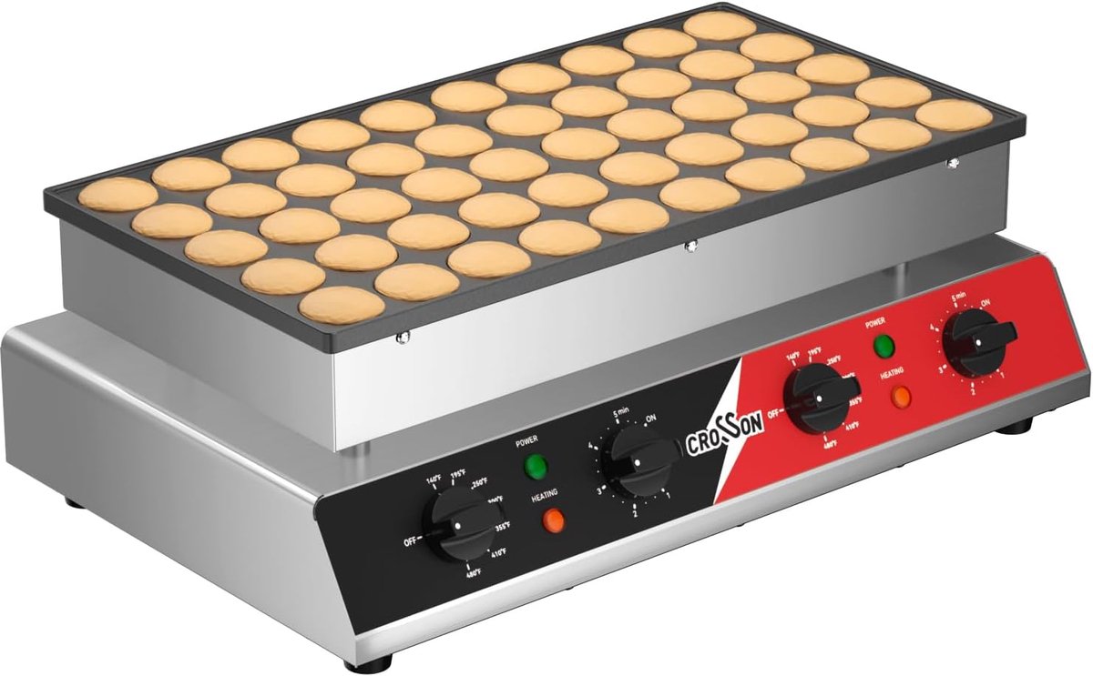 Mini pancake maker 50 gaten - compact ontwerp - eenvoudig in gebruik - perfect voor feestjes - ShopVlot