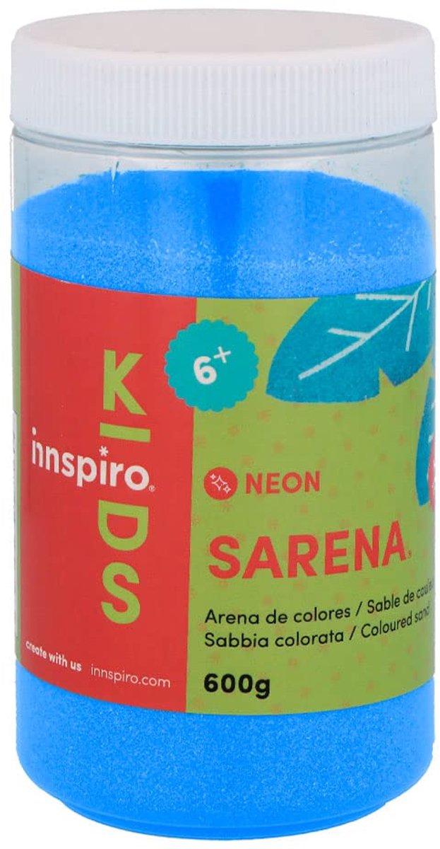 Kleurzand 600 g - neonblauw - decoratief - perfect voor knutselen - ShopVlot