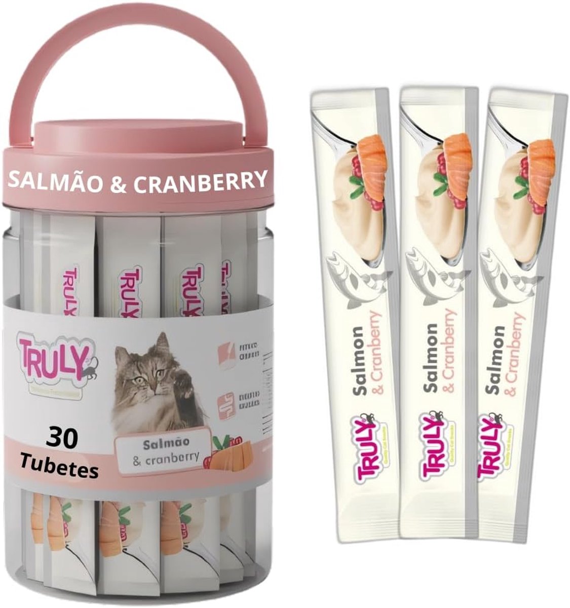 Truly - Cat Creamy Lickable Salmon & Cranberry 420g - (WP11384) - ShopVlot