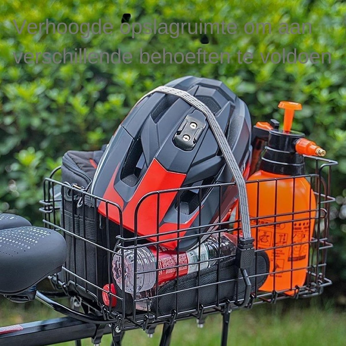Fietsmand - Opvouwbare Fietskrat - Boodschappen Vervoeren - Geïntegreerde Reflector - 37 x 27 x 20 cm - Zwart