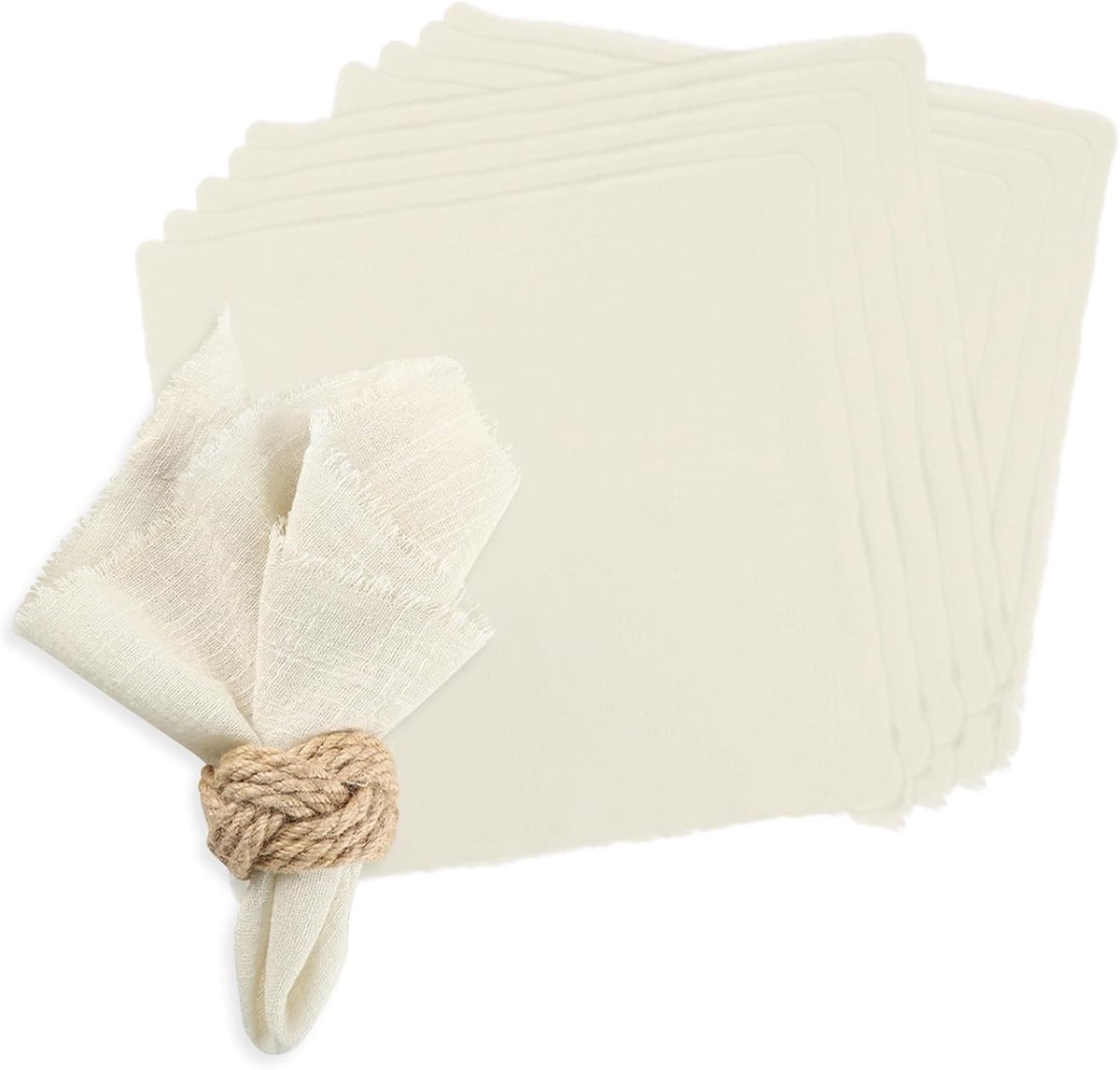 Tafellakens 32x32cm - Katoenen kaasdoek - Herbruikbaar en elegant - Perfect voor diner - ShopVlot