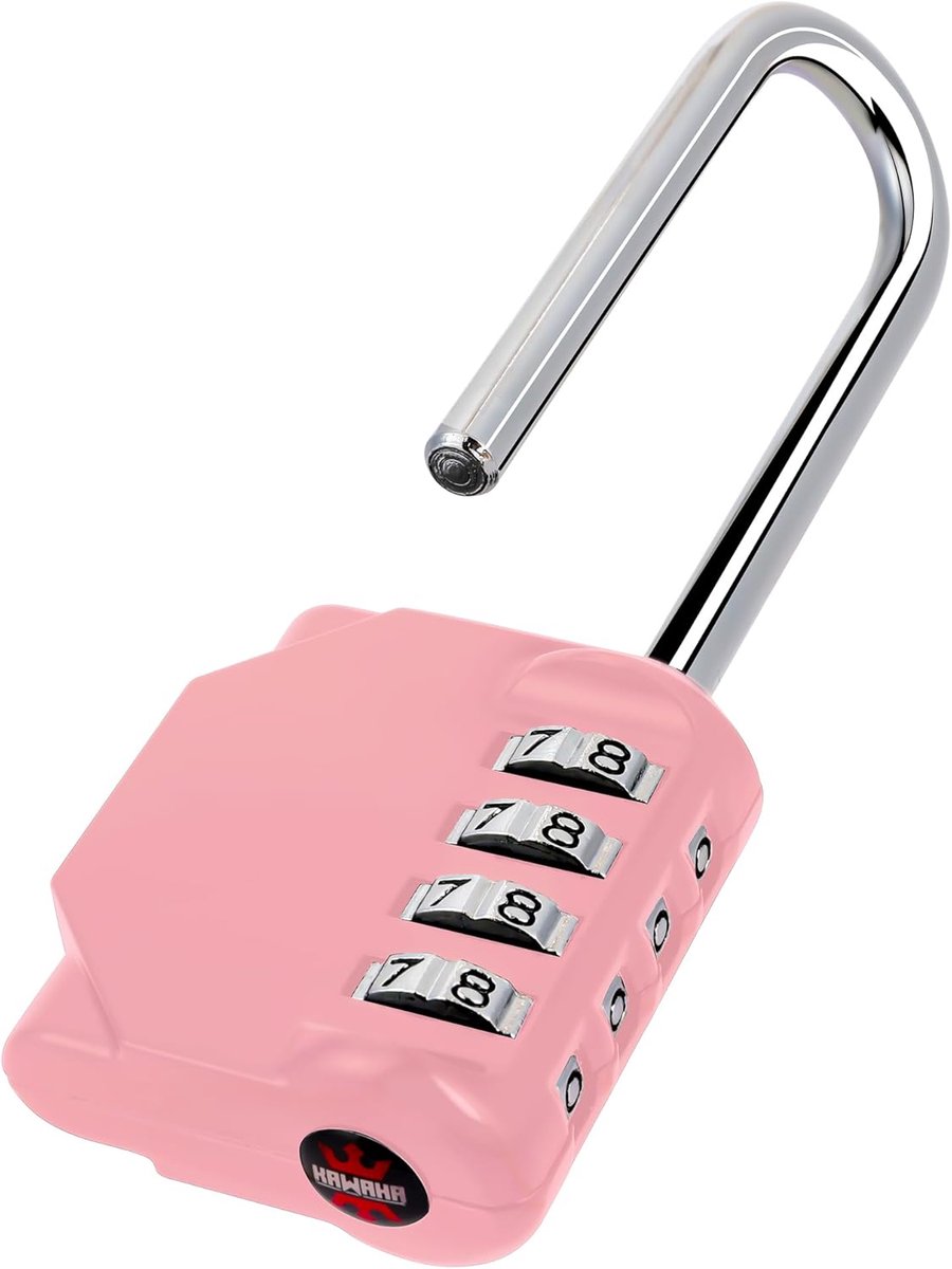 Combinatieslot 4 cijferig - 2.6 inch compact - rozenkwarts - ideaal voor gym en school - ShopVlot