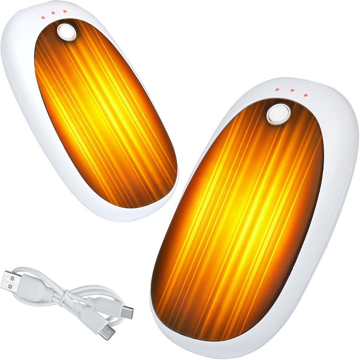 Handwarmers oplaadbaar 6000 mAh - magnetisch en compact - 3 verwarmingsstanden - ideaal voor buiten - ShopVlot