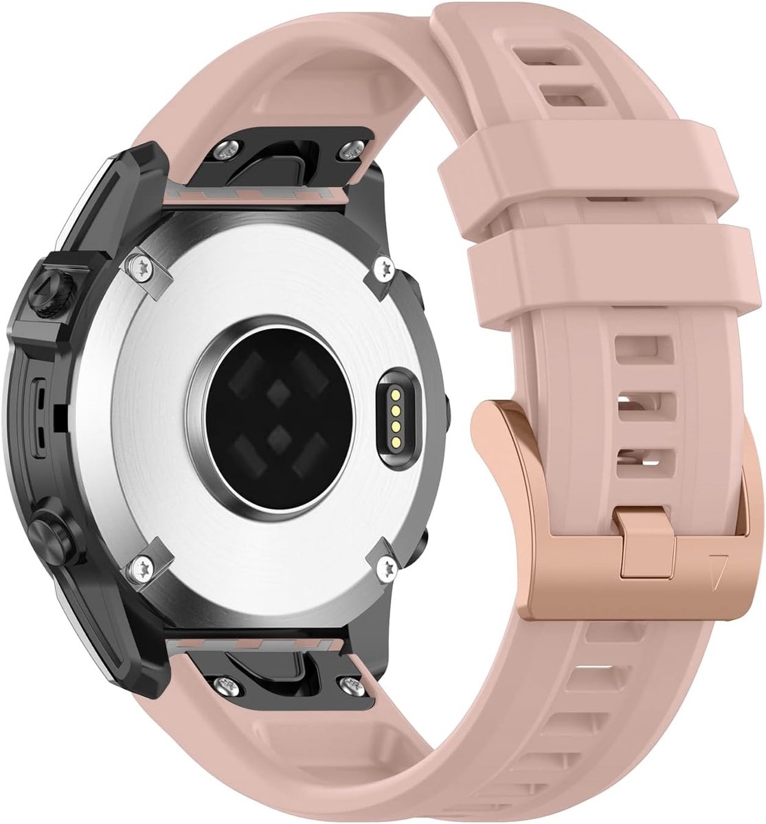 Horlogeband 20mm - Zachte siliconen vervangband - Apricot kleur - Comfortabele pasvorm voor Garmin - ShopVlot