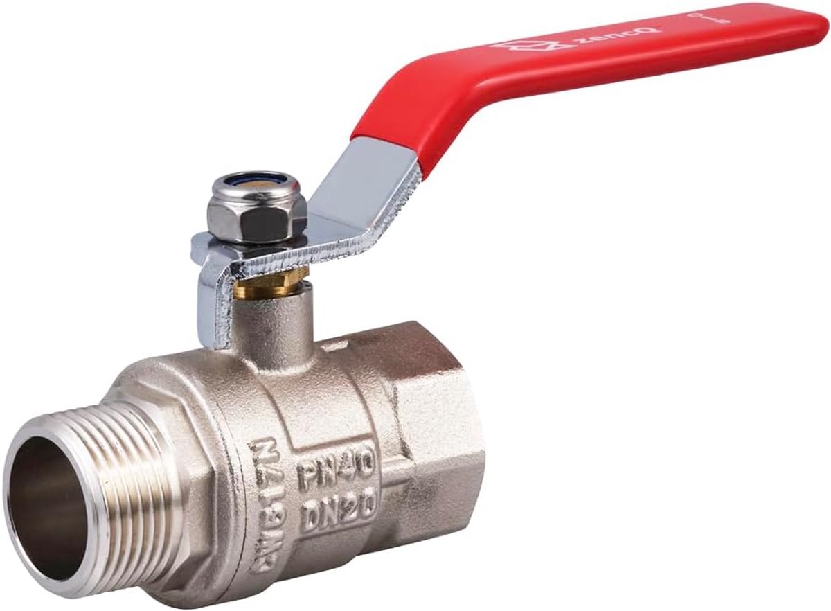 Kogelklep 1/2" 3/4" 1" MF - Messing - Roestvrij en corrosiebestendig - Betrouwbare afsluiting - ShopVlot