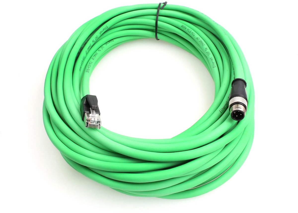Ethernet kabel M12 4 Pin - RJ45 E4 Plug - Hoog flexibele PUR - Voor industriële toepassingen - ShopVlot