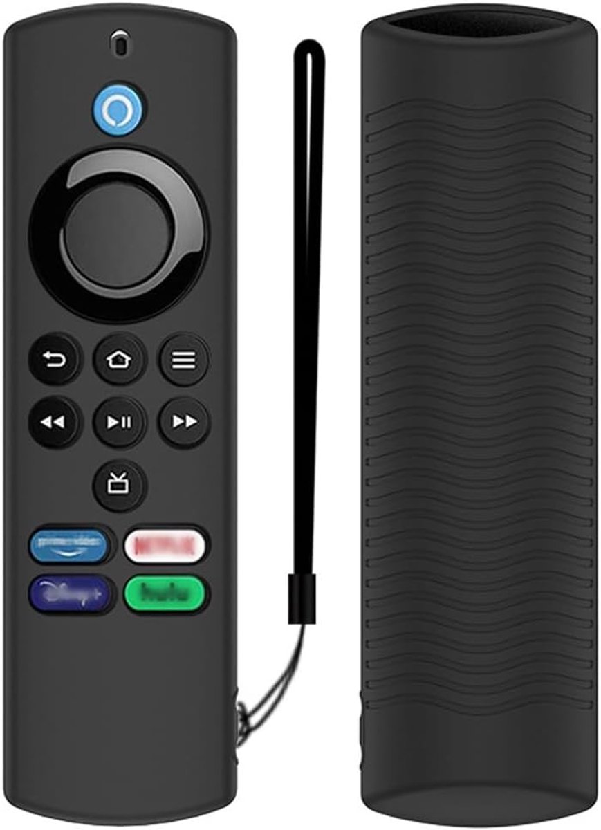 Afstandsbediening hoes voor Alexa Voice Remote Lite - silicone bescherming - anti-slip grip - voorkomt vallen - ShopVlot