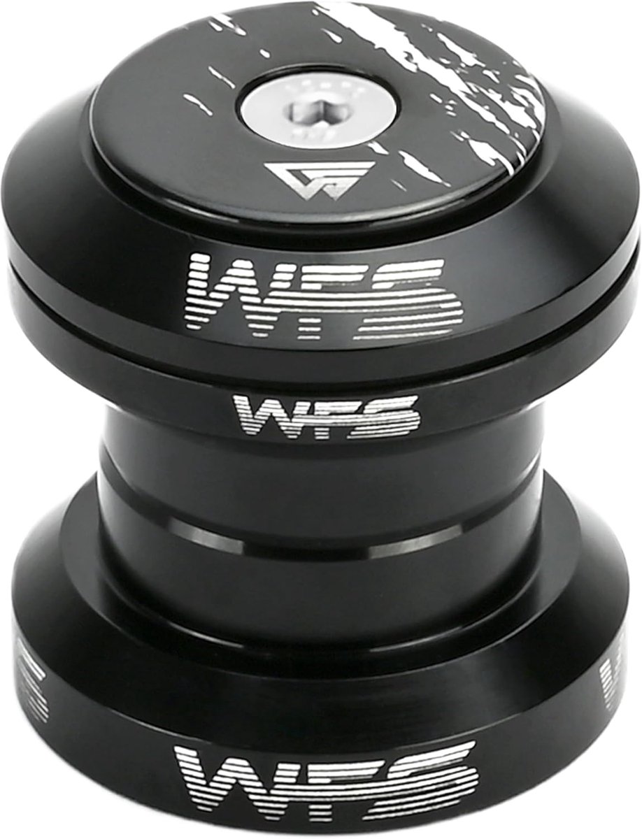 MTB Road headset 1-1/8" - CNC Licht Zwart - Inclusief top cap - Voor een stabiele fietservaring - ShopVlot