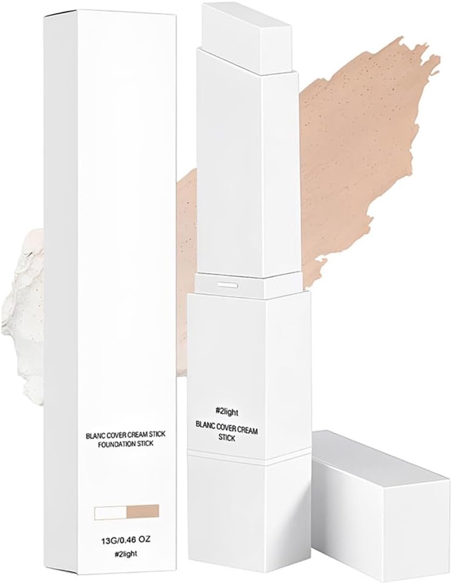Foundationstick lichte huidskleur - met borstel - hydraterend - ideaal voor alle huidtypes - ShopVlot