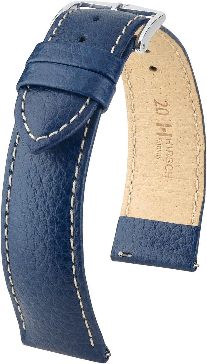 Horlogeband 18 mm - echt kalfsleer - buffelstructuur - stijlvol en comfortabel - ShopVlot
