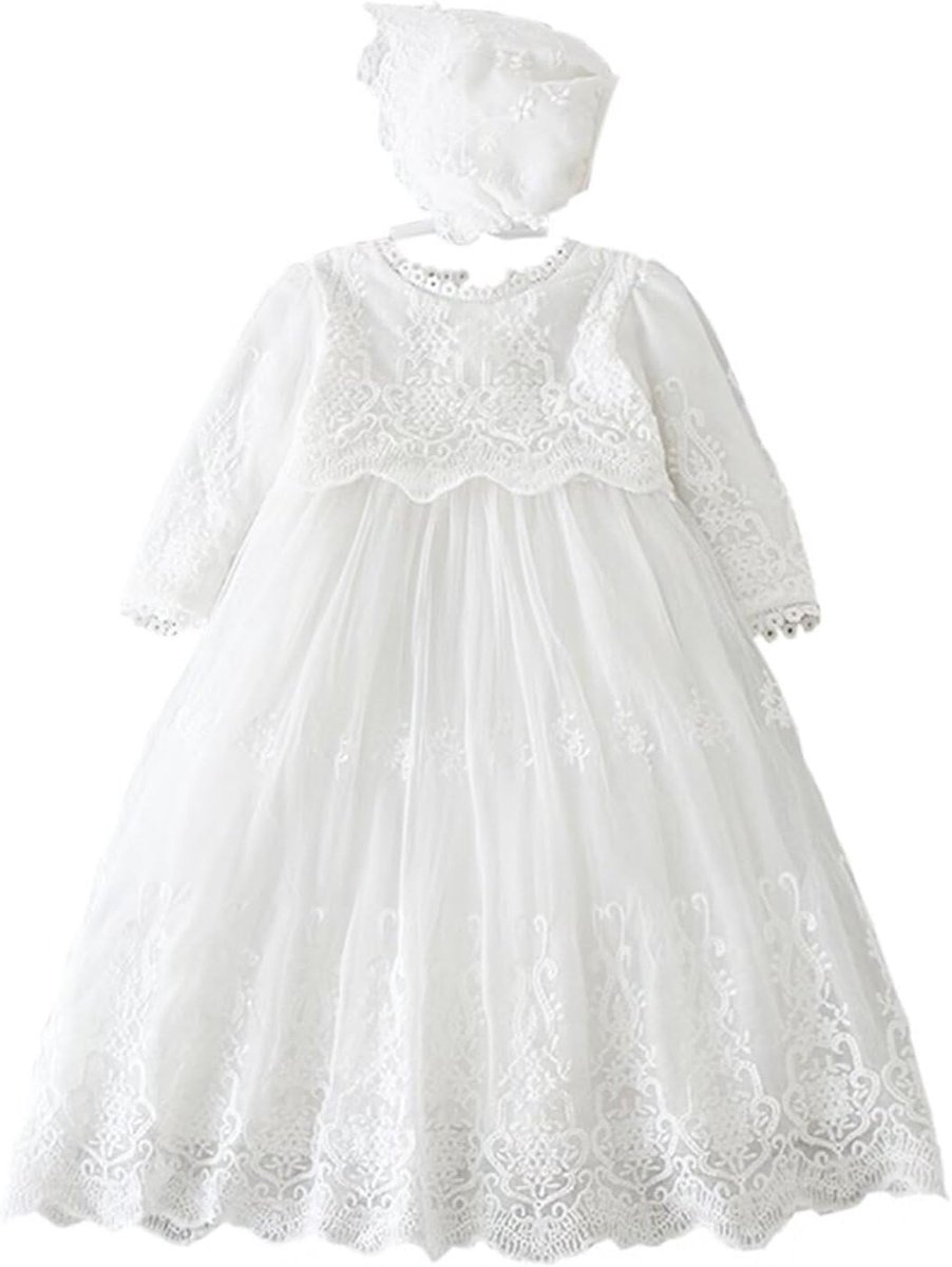 Baby doopjurk wit - speciale gelegenheid - elegant ontwerp - perfect voor doop of verjaardag - SnelShoppen