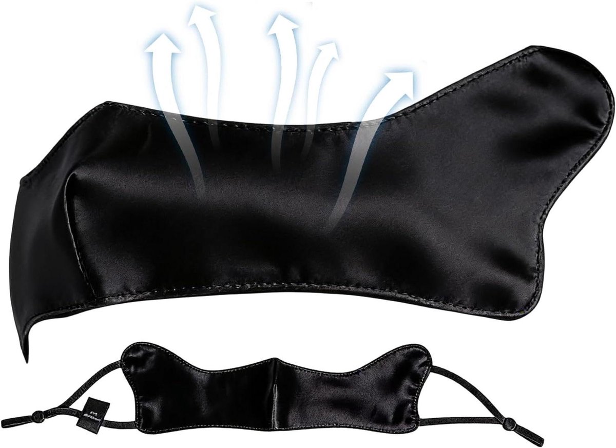 Stoffen Neusmasker - Wasbaar Ademend Kapje - Buitenactiviteiten Bescherming - Stofdicht Winddicht - 22x6cm - Zwart