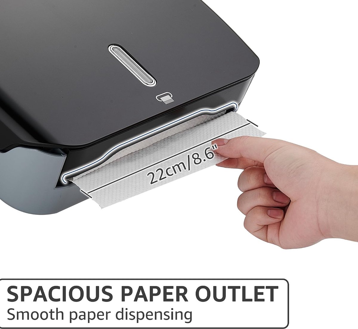Handdoekdispenser voor papieren handdoeken commerciële wandmontage, 200+ vellen voor Z-vouwen en veelvoudige - ShopVlot