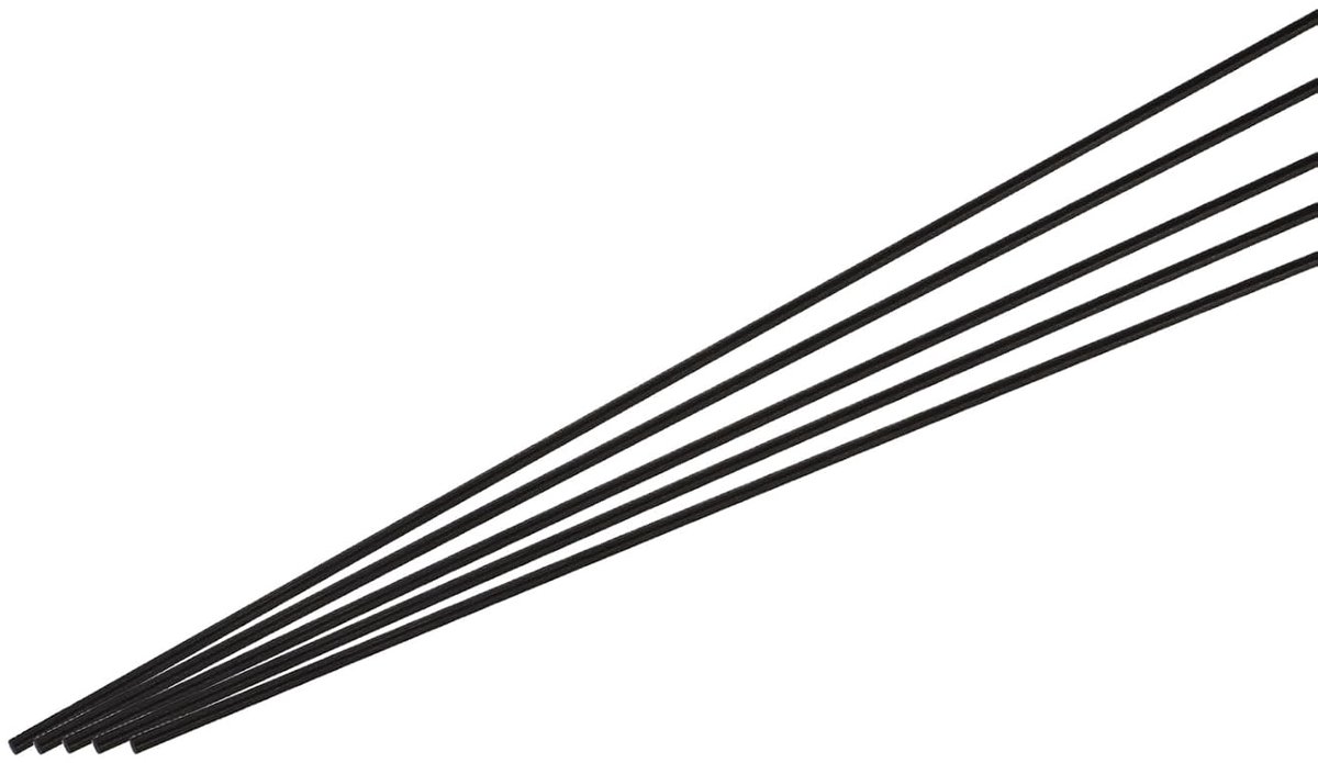 Koolstofvezelstaaf, 3 mm x 400 mm kolenstaaf voor RC vliegtuig, doe-het-zelf handwerk, draakvleugelbuis, quadcopter, arm reparatie verpakking met 5 stuks