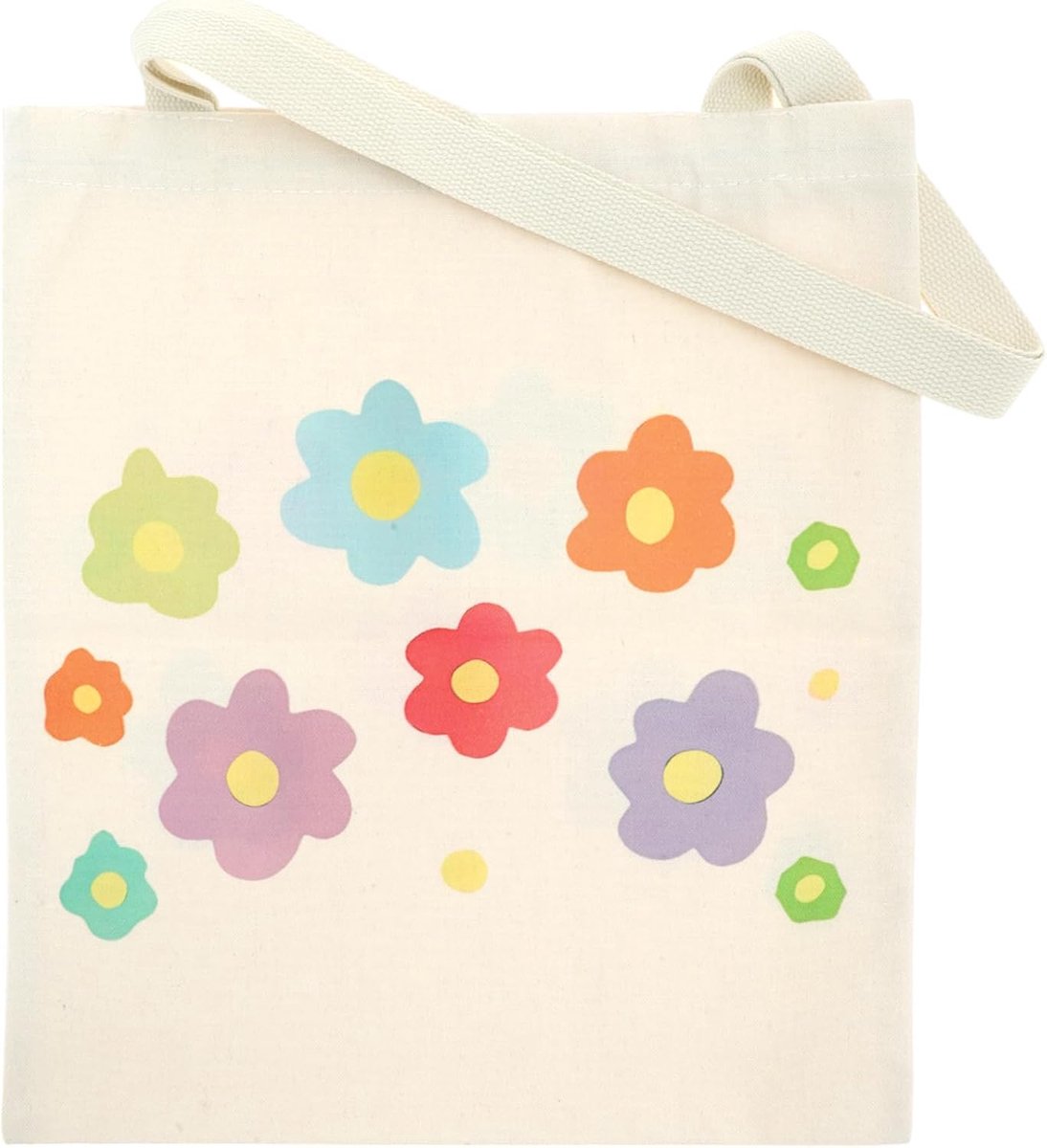 Herbruikbare boodschappentas, robuuste boodschappentas, esthetische draagtas, bedrukte canvas tas voor winkelen, strand, supermarkt, beige/groen