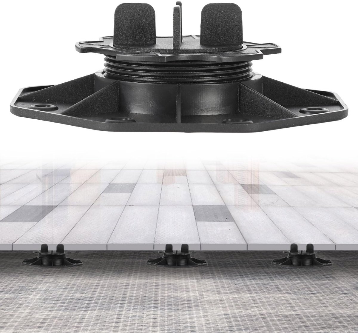 20 stuks in hoogte verstelbaar, 19-28 mm terraslager, voeten verstelbaar, platenlager voor stenen platen, terrasplaten, vloerplaten, tegels, draagvermogen van 400-800 kg