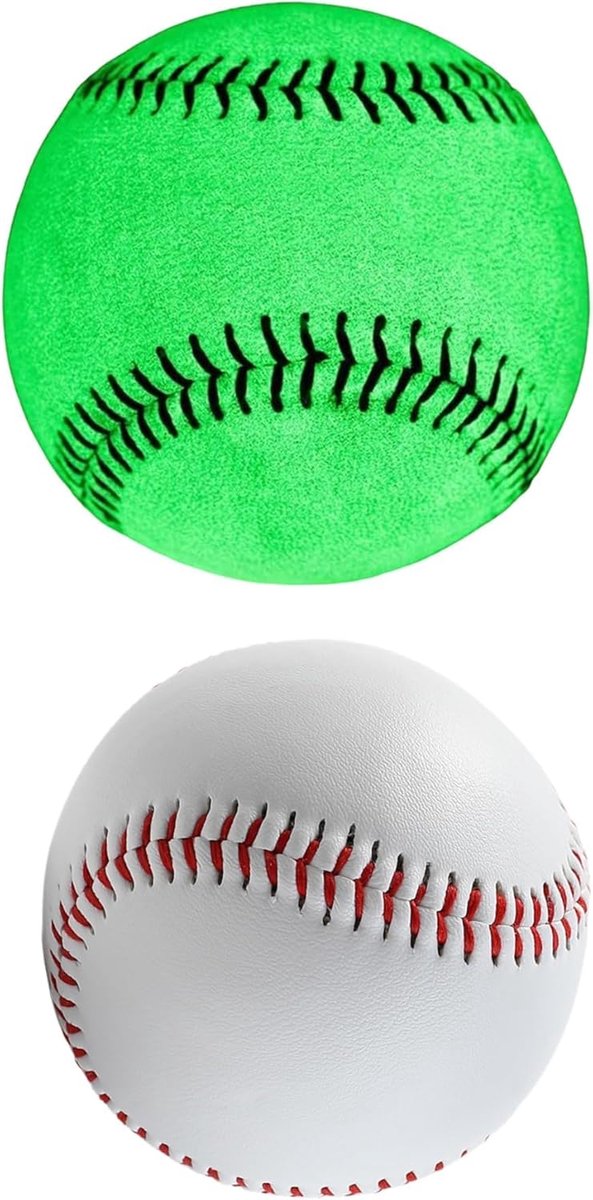 Baseball met verlichting 9 inch - Luminous PVC - Glow in the dark - Voor training in het donker - SnelShoppen