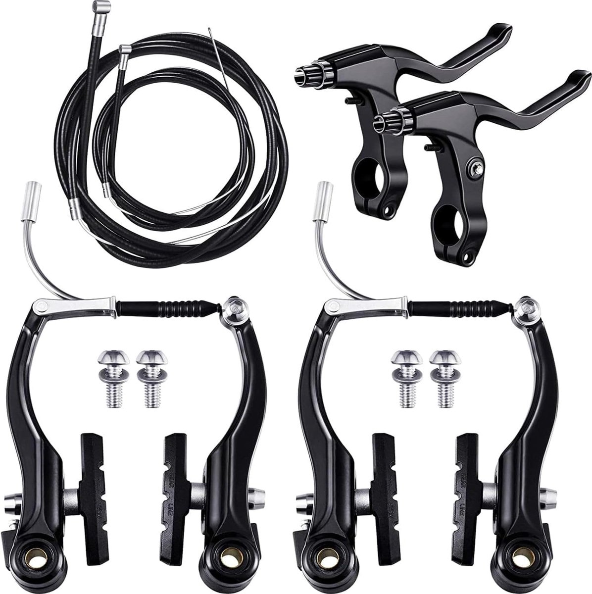 V-brake set voor fiets - aluminium legering - voor en achter - hoge remprestaties in alle weersomstandigheden - SnelShoppen