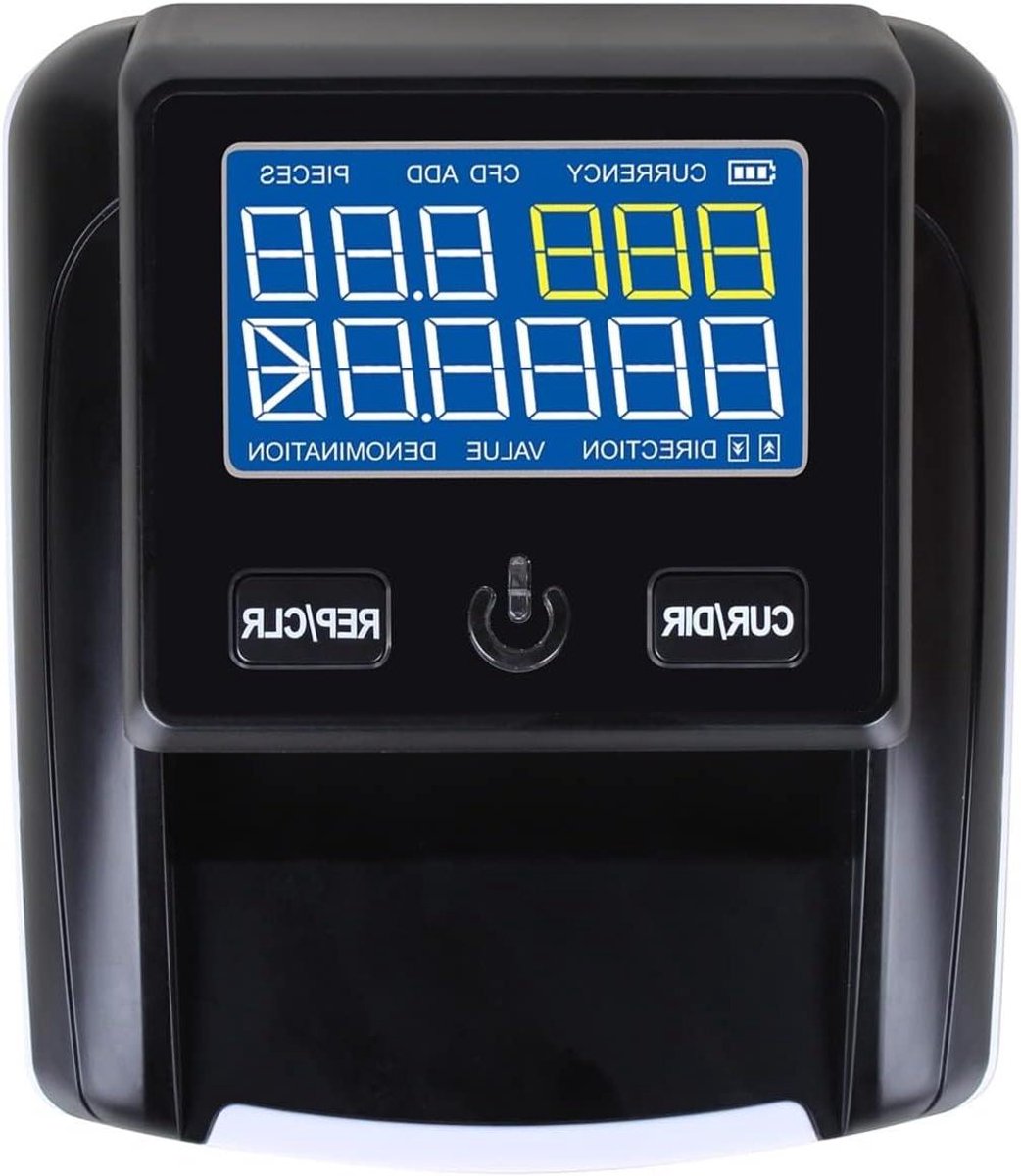 Geldtelmachine - Bankbiljet teller - Geld tellen - Automatische detectie - 145x135x75 mm - Grijs