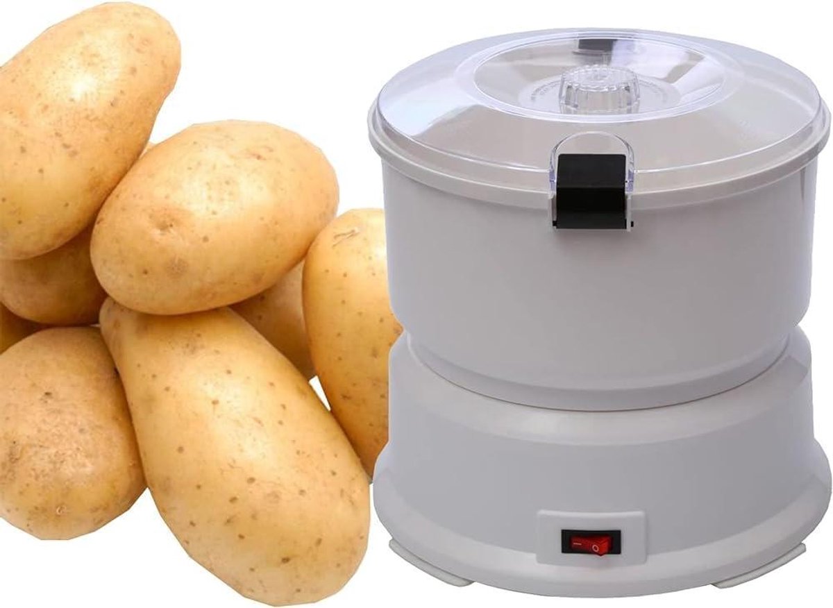 Elektrische Aardappelschilmachine - Automatische Schillen - Snel Schillen - Roestvrij Staal - 2.5 kg - Zilver