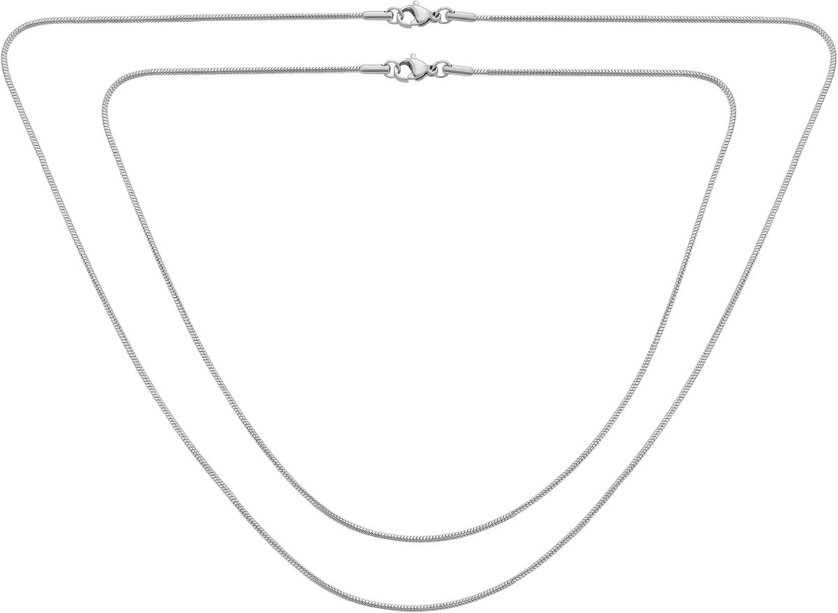 Jewelry Sterke 1,5 mm zilverkleurige roestvrijstalen 8-zijdige slangenketting voor dames en heren, dun magisch ontwerp, verkrijgbaar in 16 18 20 24 30 inch