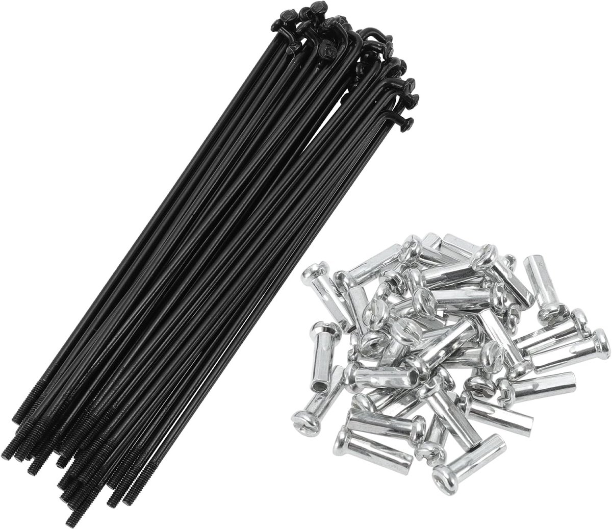 Spaken Fietswiel Spaken 14G 105Mm Lengte Koolstofstaal Zwart 1 Set