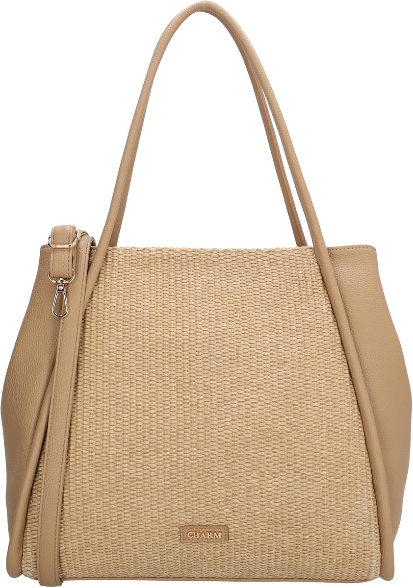 Dameshandtas medium - Rotanlook crossbodytas - Schoudertas met meerdere vakken - Perfect voor dagelijks gebruik - ShopVlot