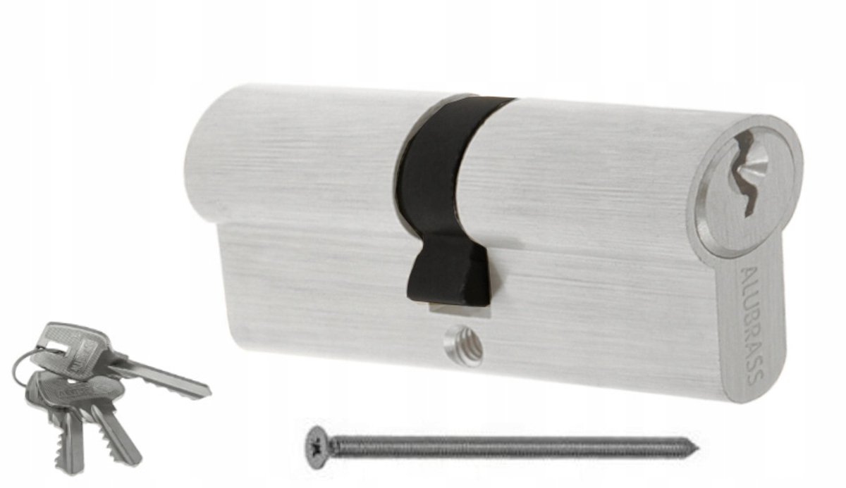 Cilinder 45/45 Nikkel Messing Deurslot met 3 sleutels