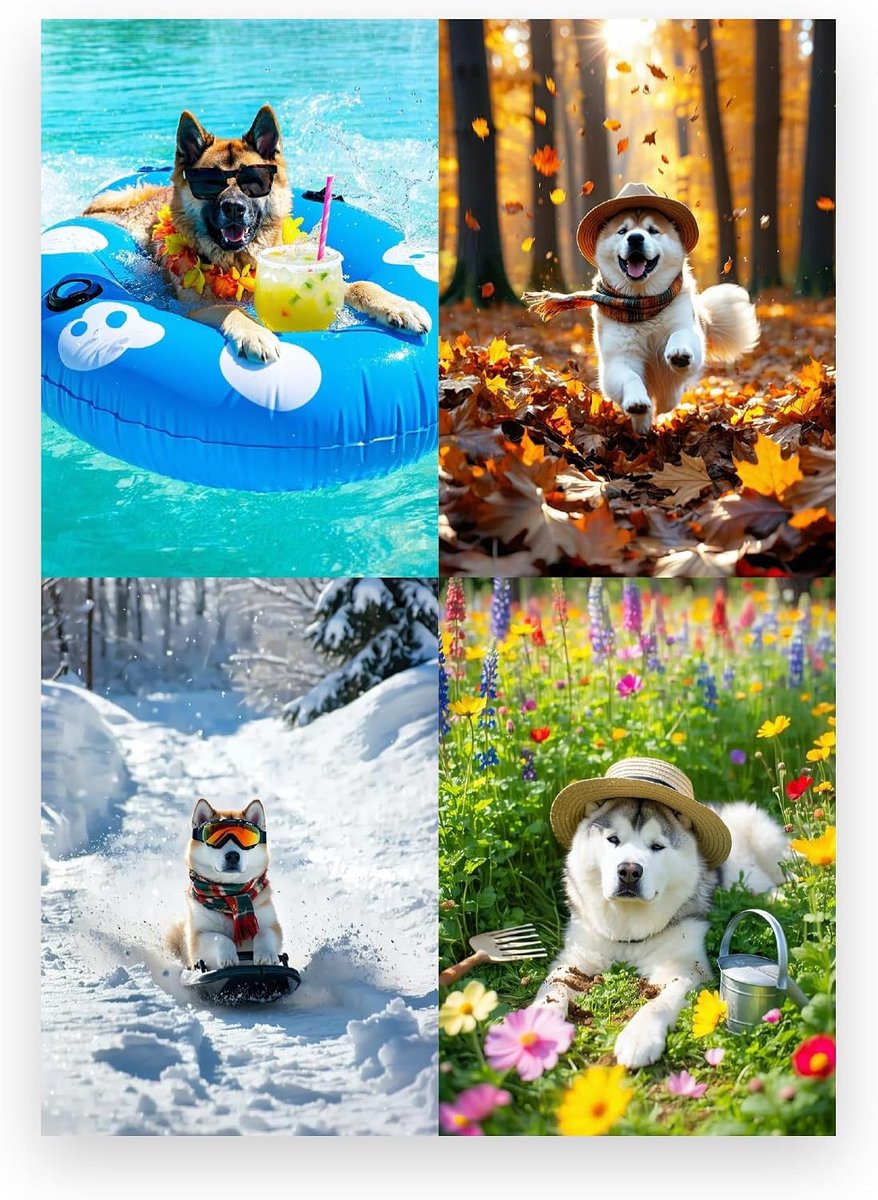 Kalender A4 - Akita-afbeeldingen - Standaard uitvoering - Perfect voor interieurdecoratie - ShopVlot