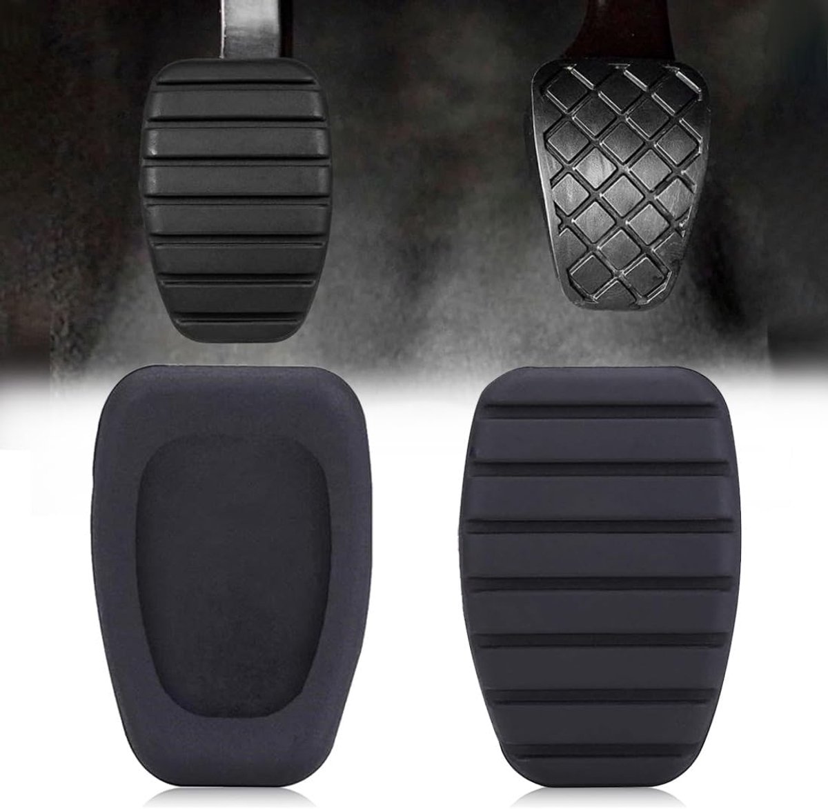 Pedaalafdekkingen 2 stuks - rubber - antislip - beschermt rem- en koppelingspedaal - ShopVlot
