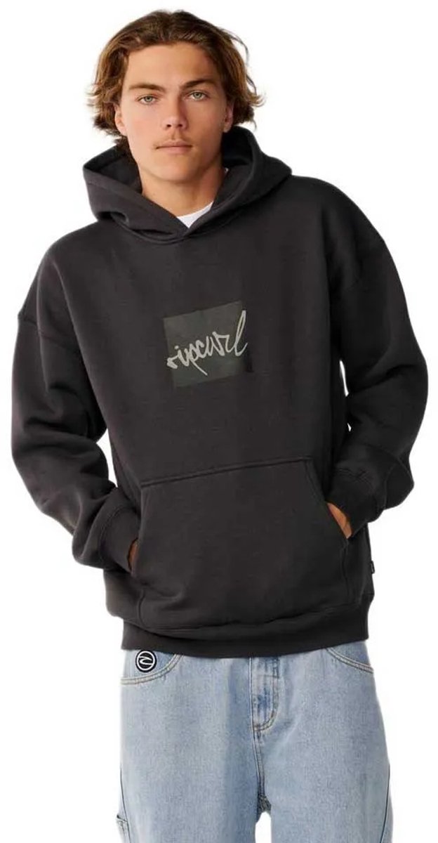 Rip Curl Rip Script Icon Hoodie Zwart L Man