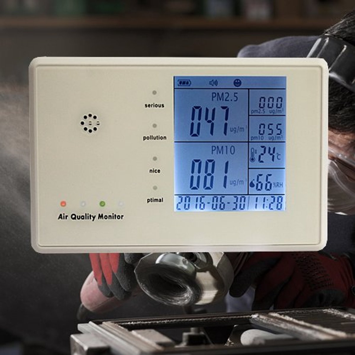 Deeltjesmeter laser (PM2.5/PM10) - formaldehyde (HCHO) - benze/methylbenze/TVOC - meet luchtkwaliteit - ShopVlot