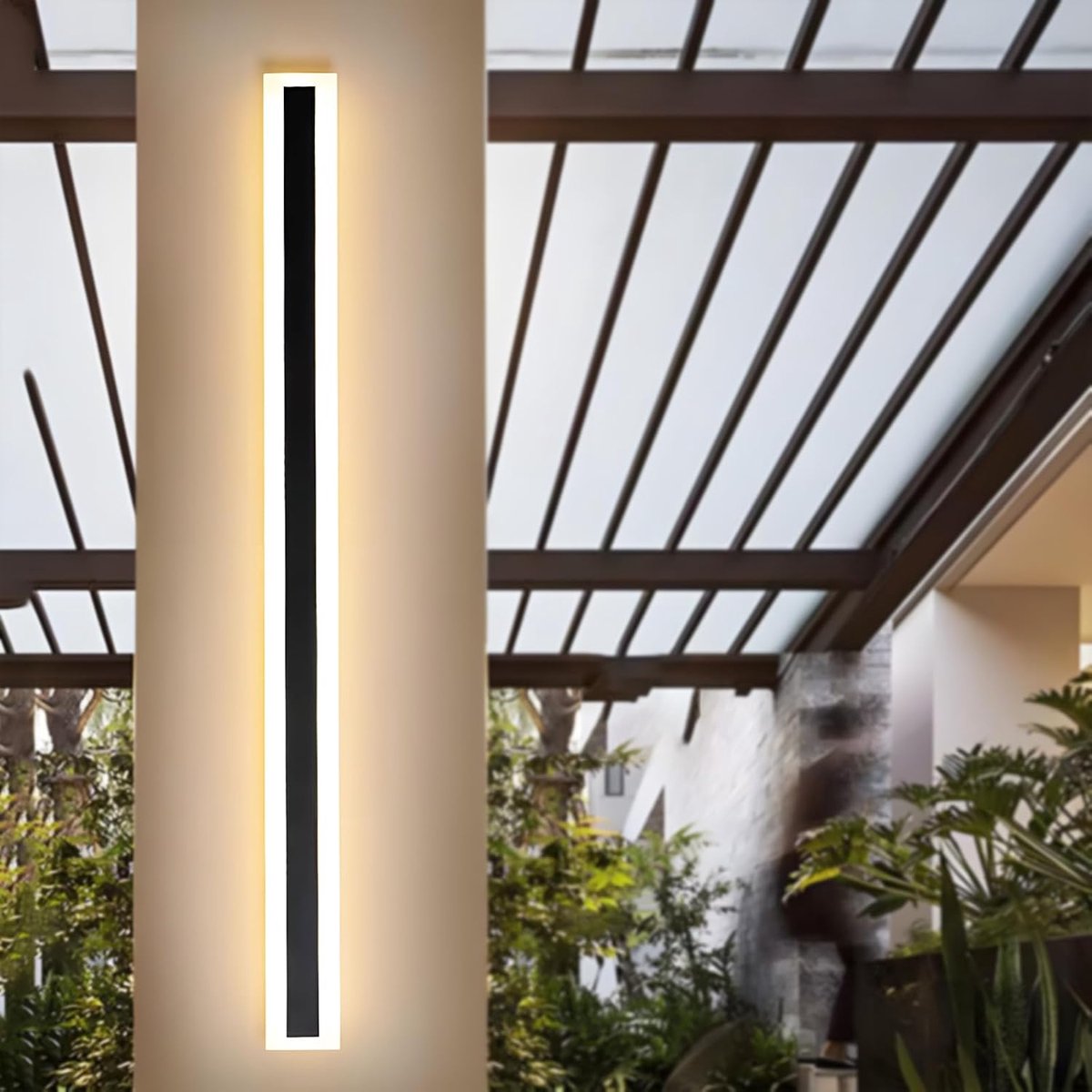Buitenverlichting 25W 115CM - Zwart Acryl LED Lamp - IP65 Waterdicht - Ideaal voor Tuinverlichting - ShopVlot