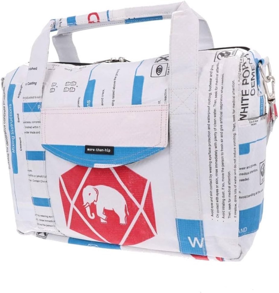 Laptop tas 15,6 inch - gerecycleerde cementzakken - ruime werk tas - ideaal voor dagelijks gebruik - ShopVlot