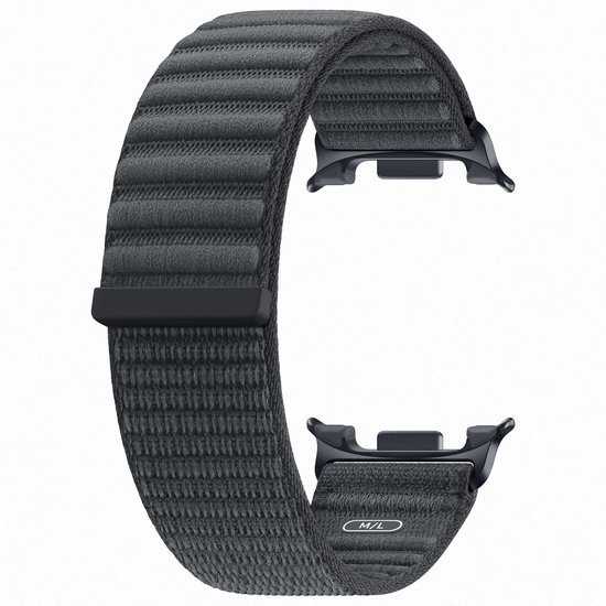 Samsung Galaxy Watch 9 Nylon Fabric Bandje Zwart M/L
