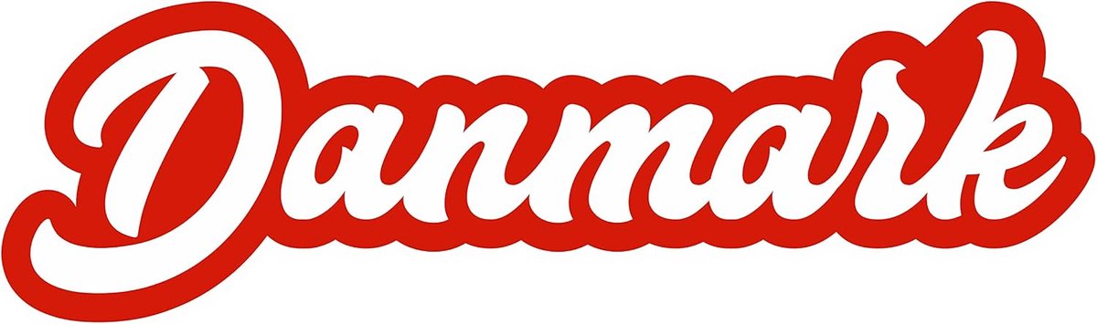 Stickers Denmark 5 Stuks - Vinyl - Waterdicht - Voor auto en motor - ShopVlot