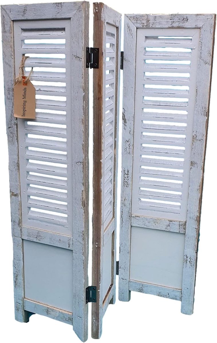 Houten raamshutter 70 cm - landelijke stijl - duurzaam vurenhout - privacybescherming - ShopVlot