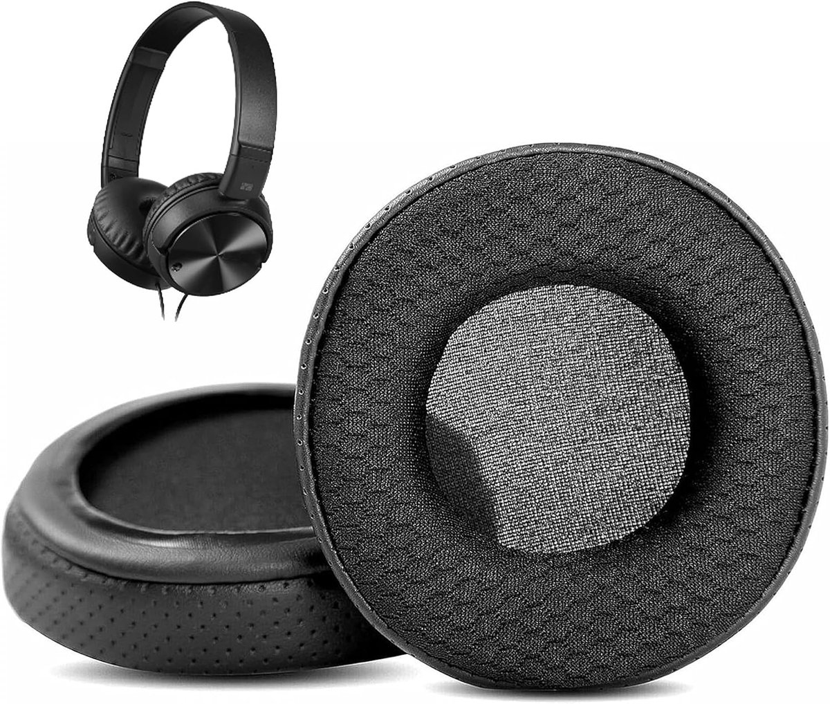 Oorkussens vervangend - ademend leer - duurzaam en geluiddicht - voor Sony MDR ZX110NC - ShopVlot