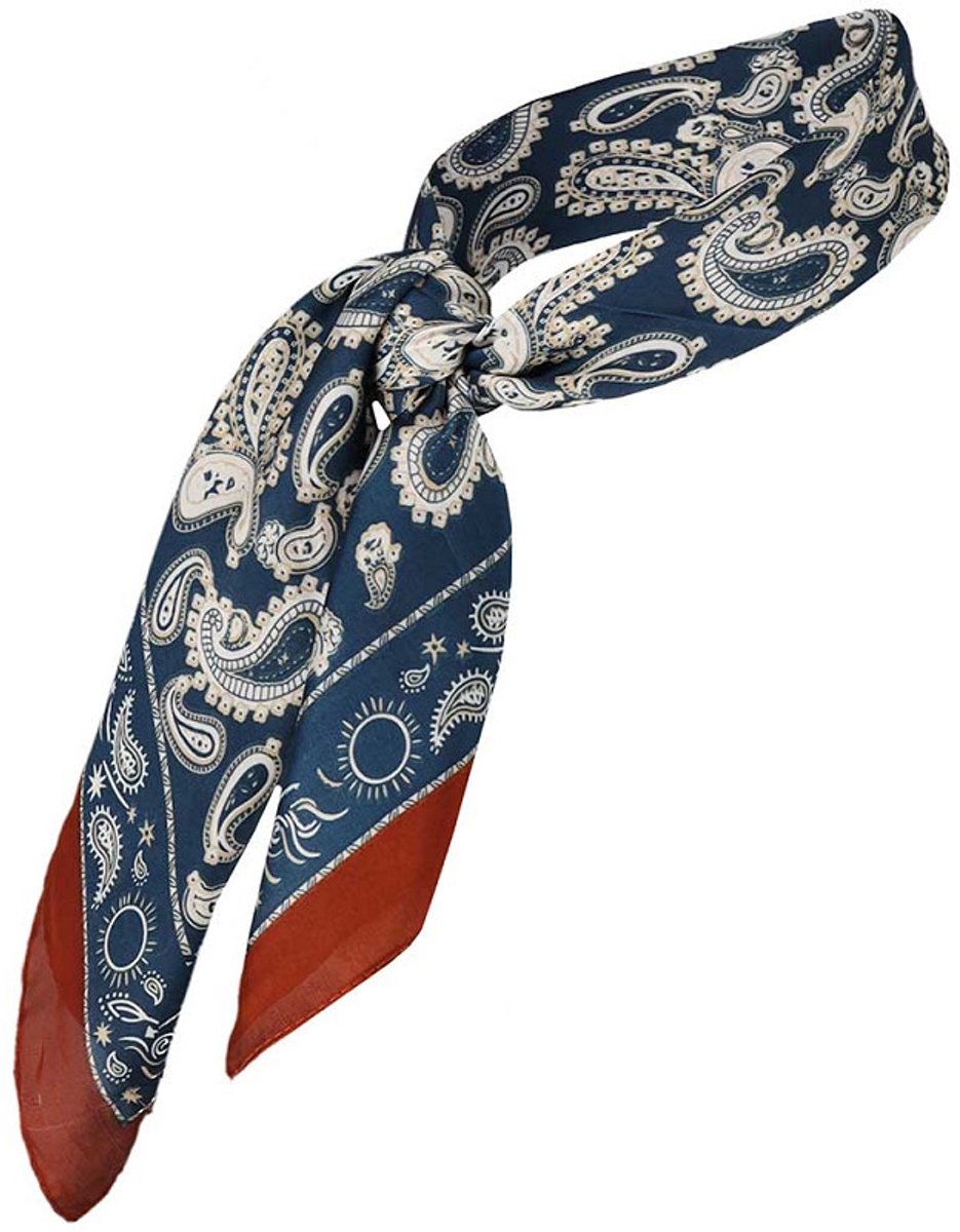 Sarlini Bandana/Kleine Sjaal Multi Blue