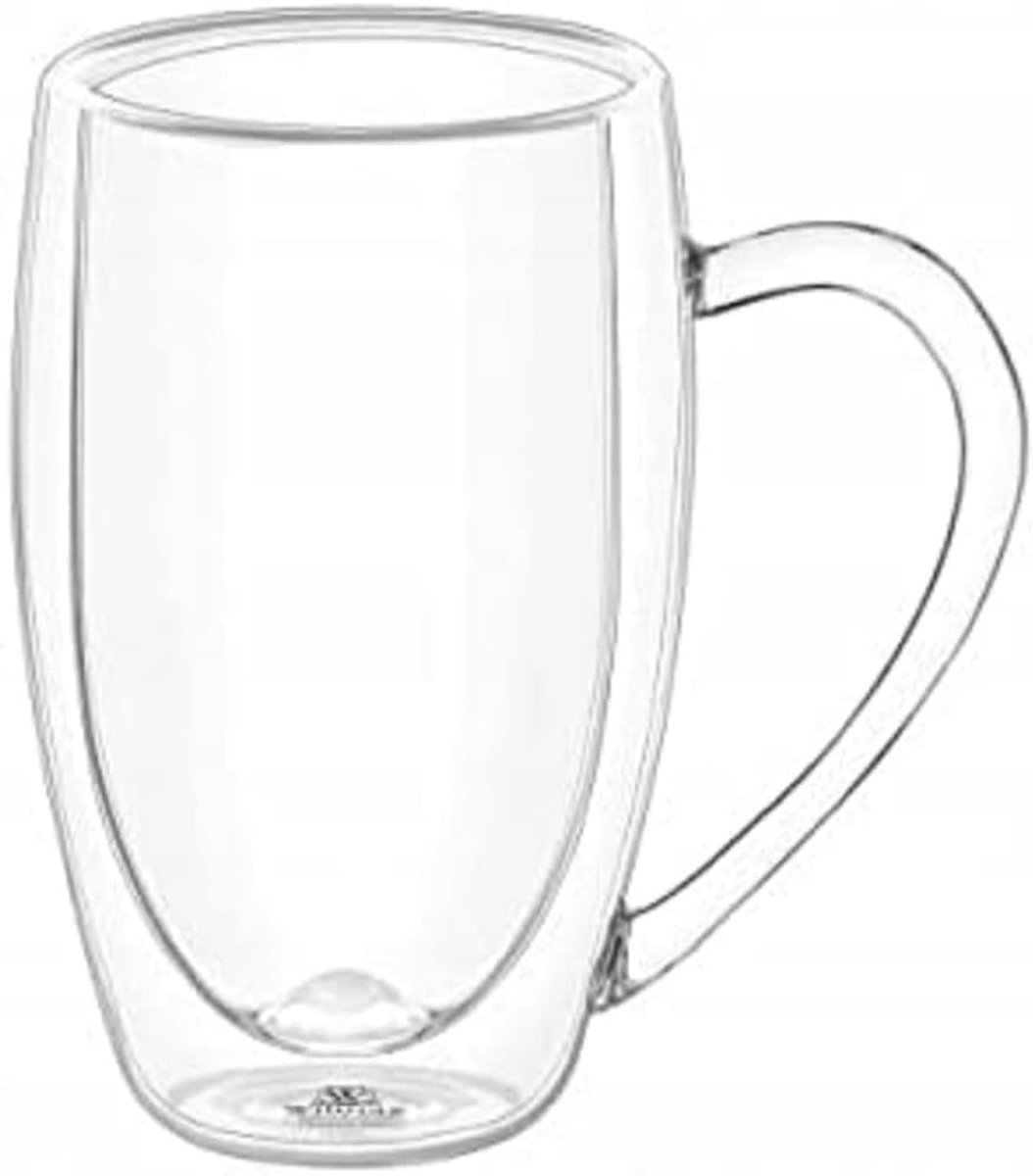Thermisch glas tumbler 250 ml - dubbelwandig - hittebestendig - ideaal voor warme dranken - ShopVlot