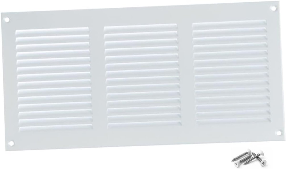 Ventilatie grille 300 x 150 mm - metalen afzuigrooster - insectenbescherming - ideaal voor badkamer - ShopVlot