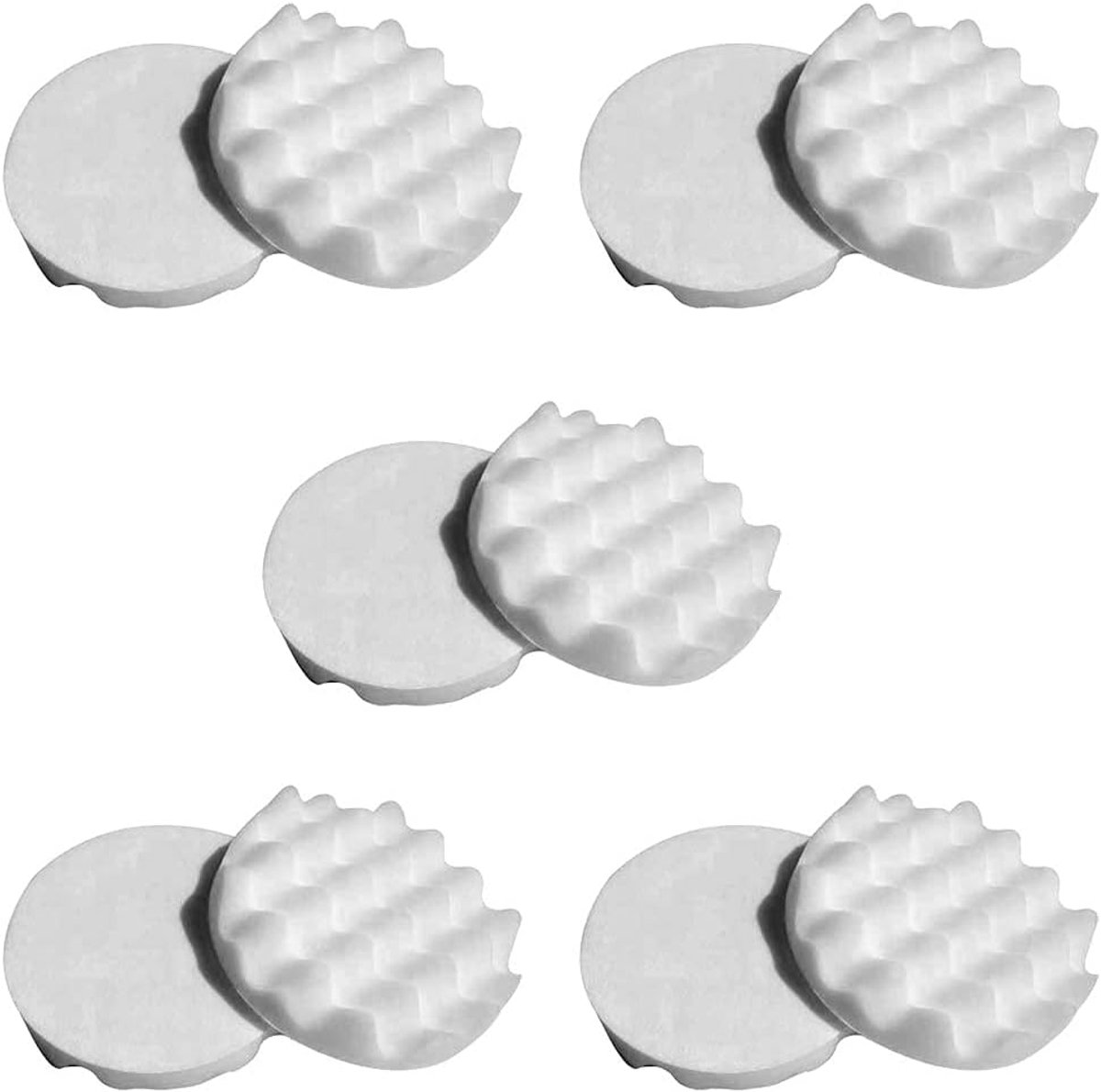 Polijstschuimset 150 mm - Diverse hardheden - Met klittenband - Voor polijstmachines - ShopVlot