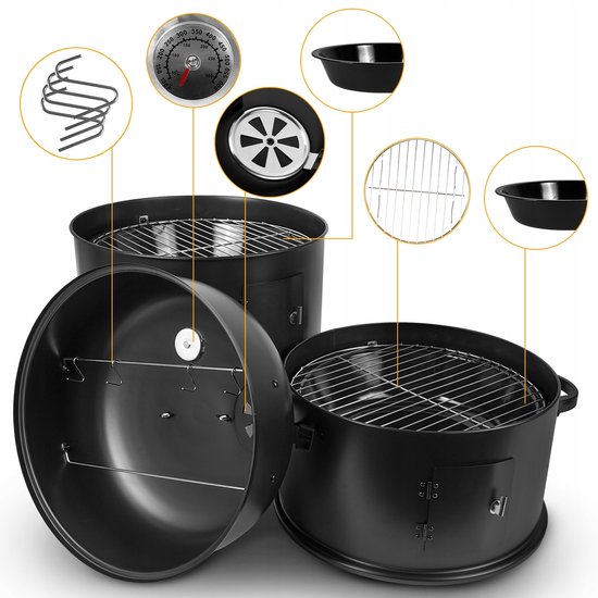3-in-1 Grill, Smoker & Vuurschaal - Staal - Draagbaar — afbeelding 2