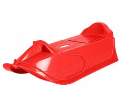 Rode Kunststof Slee voor Kinderen, Dubbelzit, XL