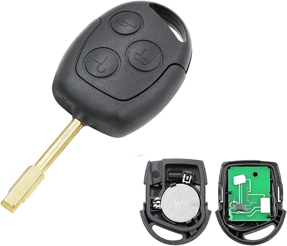 Afstandsbediening Sleutel FOB 433MHZ - 3 Knoppen - Waterdicht - Geschikt voor Ford modellen - ShopVlot