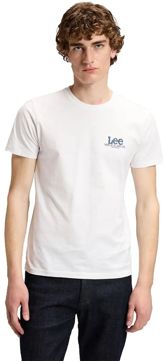 Lee Medium Regular Fit T-shirt Met Korte Mouwen XL Man Wit